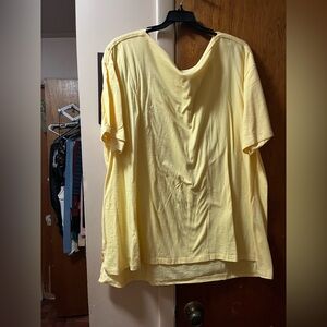 NWOT Woman Within Yellow Oversized Relaxed T-Shirt
